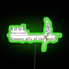 Unique soulful ambiance enhancer with colorful neons and inspirational design