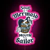 Whimsical tattoo-inspired design featuring mermaid & sailor mouth in rainbow colors.