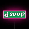 RGB Neon Sign Canvas Display with Vibrant Color Illumination Effects