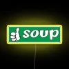 Vibrant RGB LED Neon Sign with Appetizing Food and Drink Theme