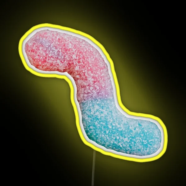 Sour Gummy Worm Red And Blue RGB Neon Sign
