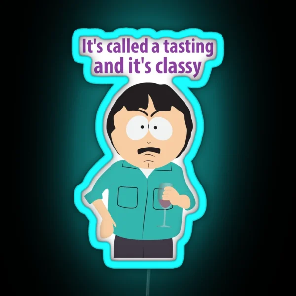 South Park Randy Marsh Tasting Wine RGB Neon Sign