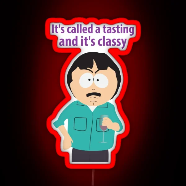 South Park Randy Marsh Tasting Wine RGB Neon Sign