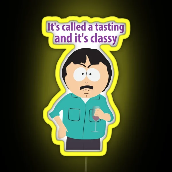South Park Randy Marsh Tasting Wine RGB Neon Sign