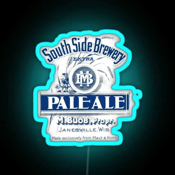 South Side Brewery Pale Ale Janesville Wisconsin RGB Neon Sign