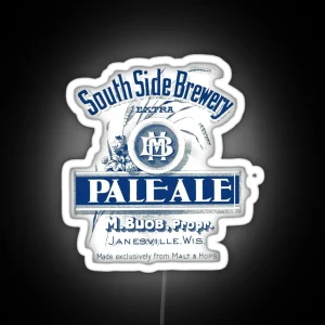 South Side Brewery Pale Ale Janesville Wisconsin RGB Neon Sign