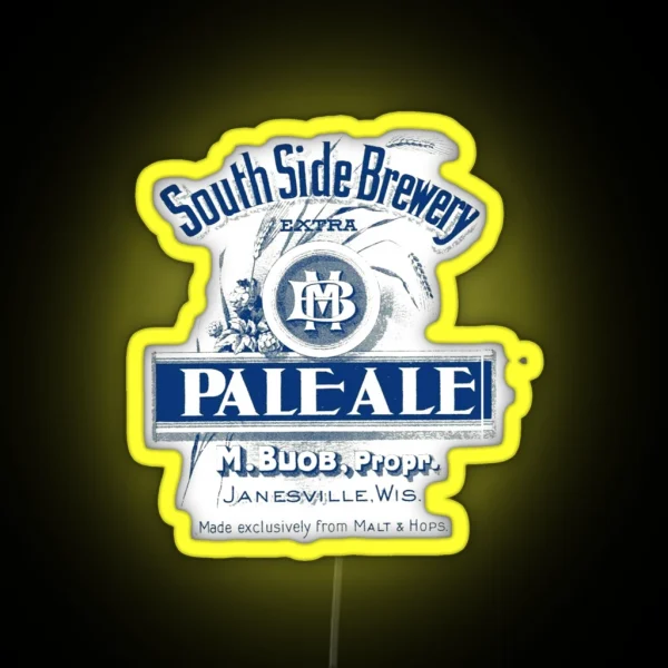 South Side Brewery Pale Ale Janesville Wisconsin RGB Neon Sign