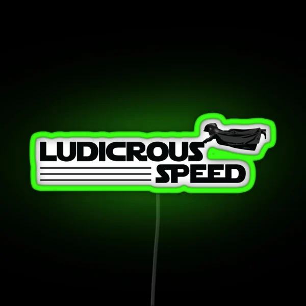 Space Balls Ludicrous Speed RGB Neon Sign