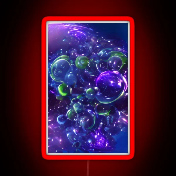 Space Bubbles RGB Neon Sign