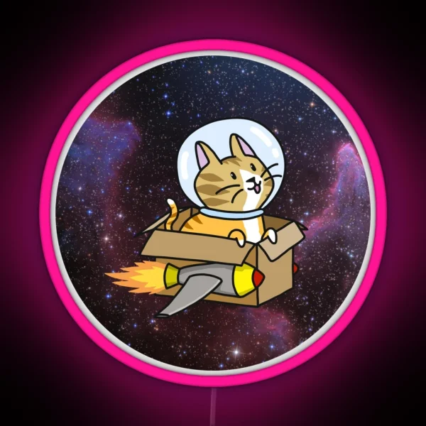 Space Cat RGB Neon Sign