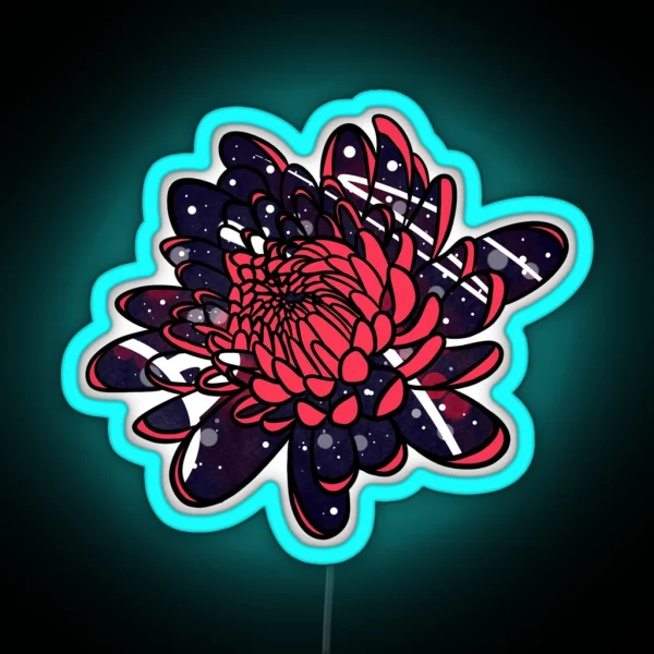 Space Chrysanthemum RGB Neon Sign