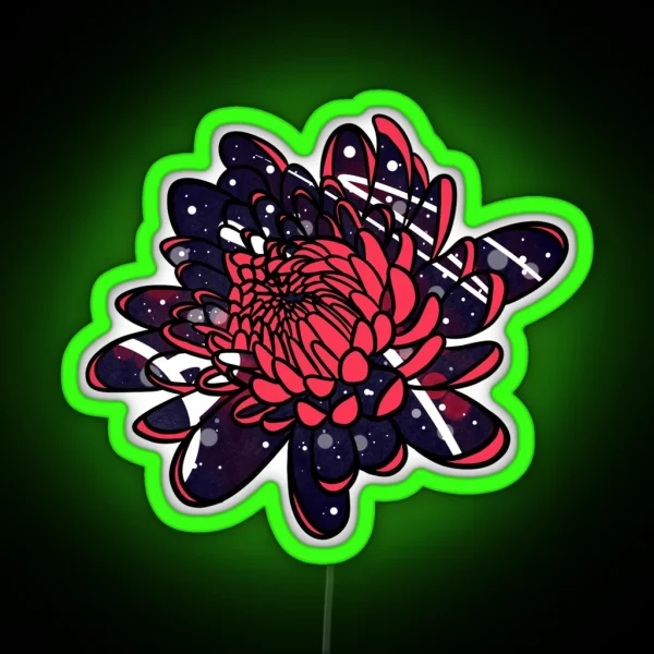 Space Chrysanthemum RGB Neon Sign