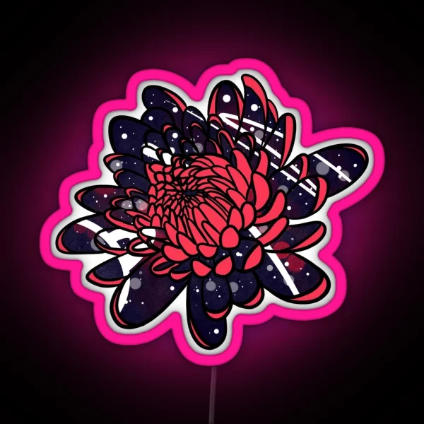 Space Chrysanthemum RGB Neon Sign