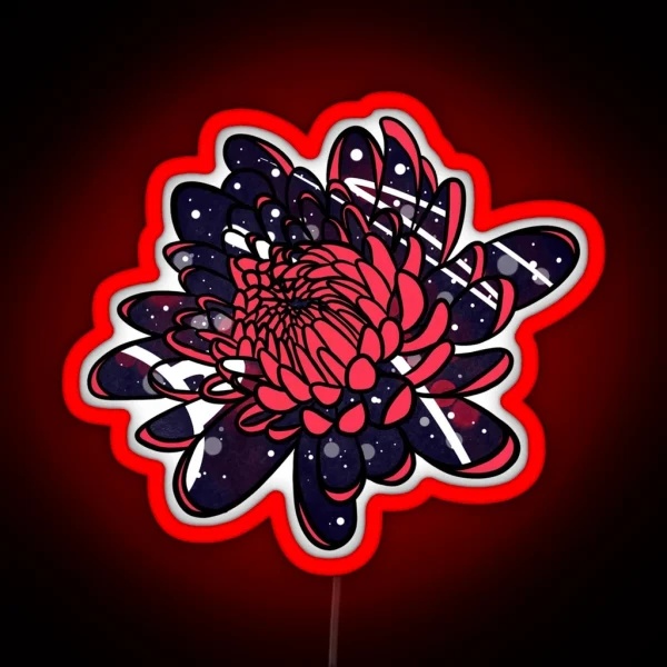 Space Chrysanthemum RGB Neon Sign