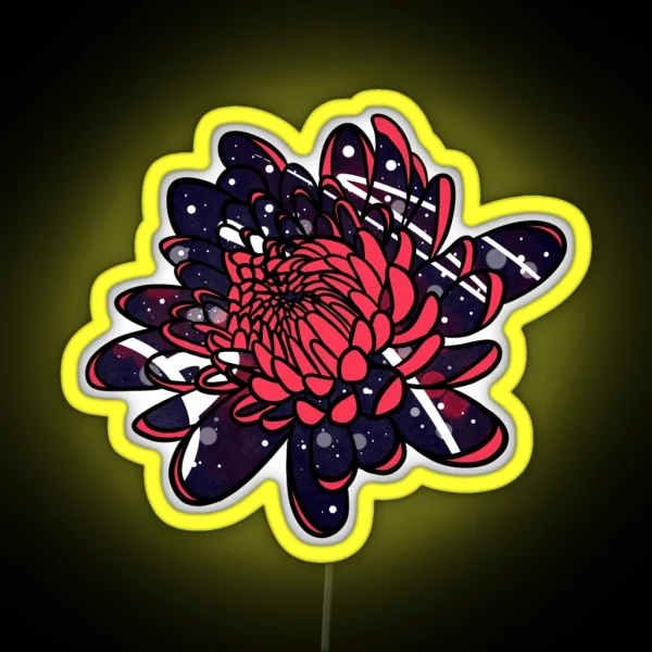 Space Chrysanthemum RGB Neon Sign