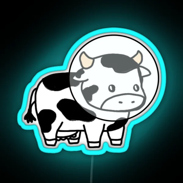 Space Cow Astronaut RGB Neon Sign