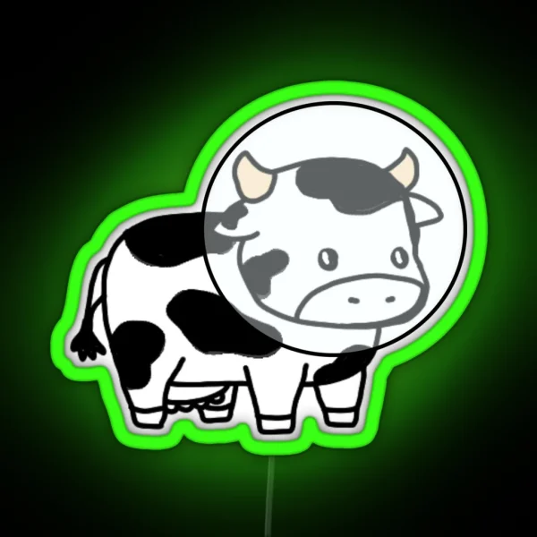 Space Cow Astronaut RGB Neon Sign