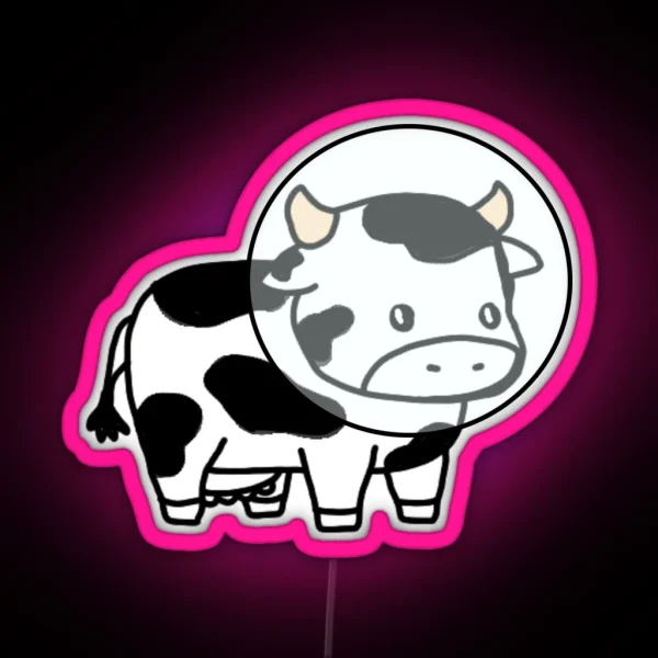 Space Cow Astronaut RGB Neon Sign
