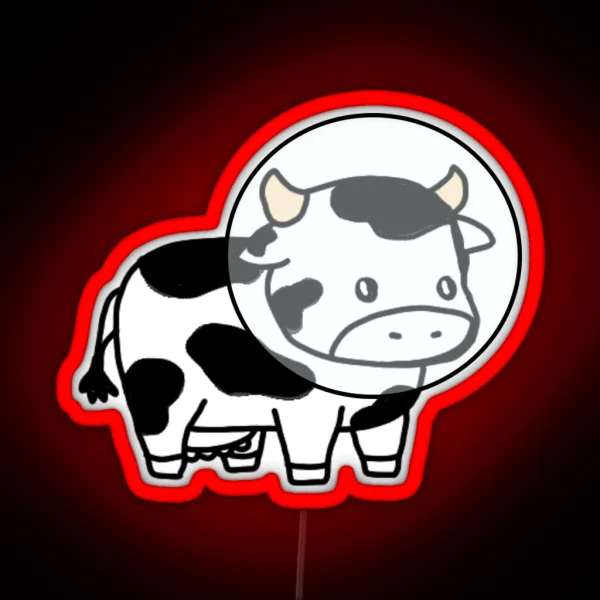 Space Cow Astronaut RGB Neon Sign