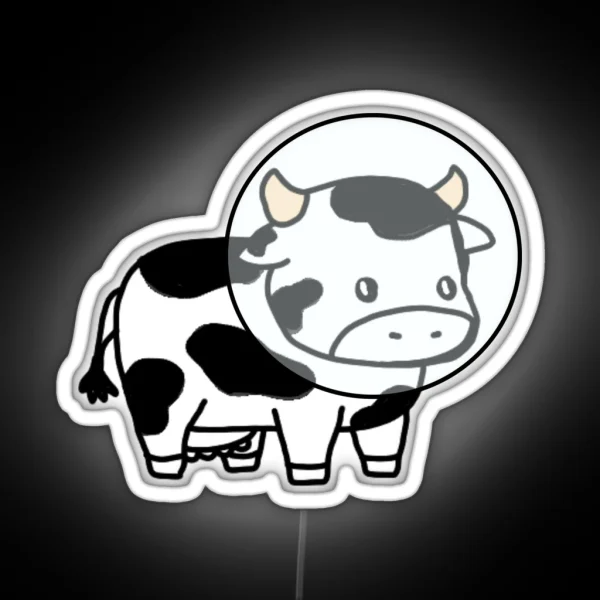 Space Cow Astronaut RGB Neon Sign