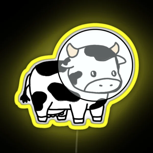 Space Cow Astronaut RGB Neon Sign