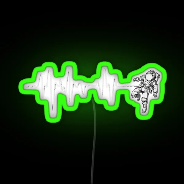 Space Heartbeat RGB Neon Sign