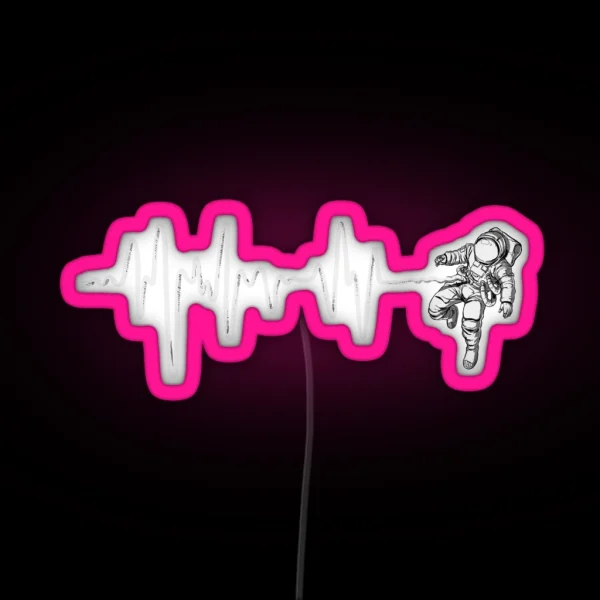 Space Heartbeat RGB Neon Sign