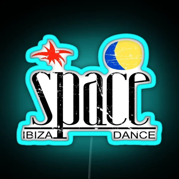 SPACE Ibiza Dance Vintage MODEL Legendary French Touch Discotheque Original HD DESIGN RGB Neon Sign