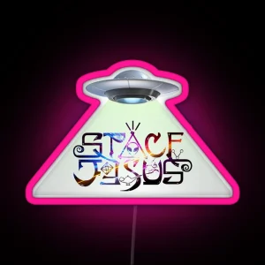 Space Jesus In Space RGB Neon Sign