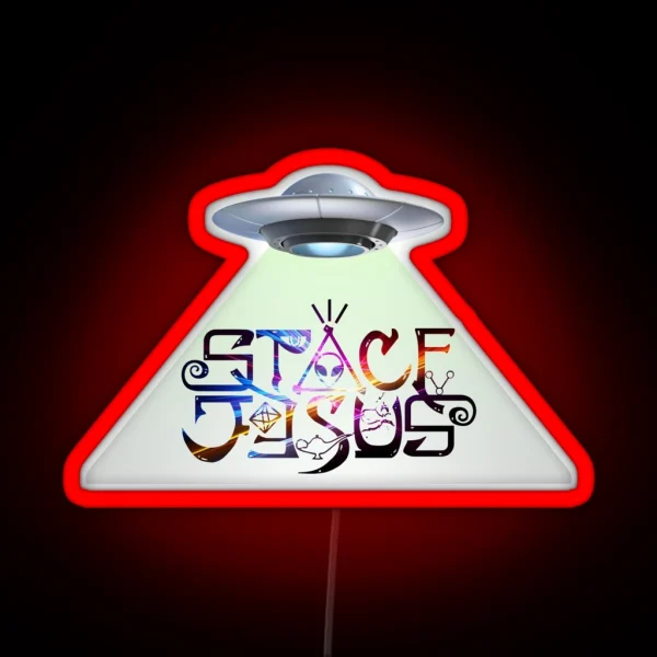 Space Jesus In Space RGB Neon Sign