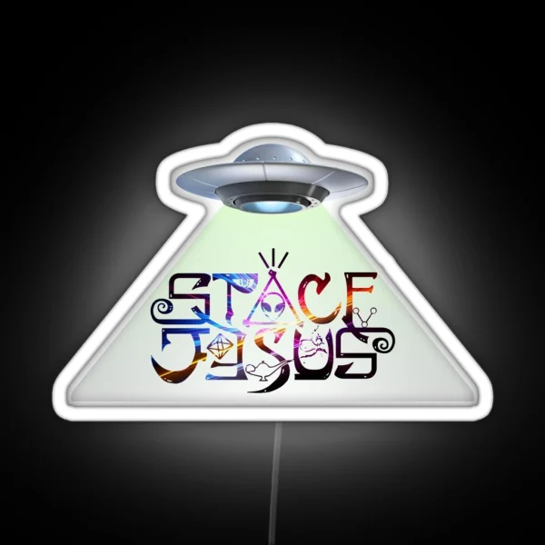 Space Jesus In Space RGB Neon Sign