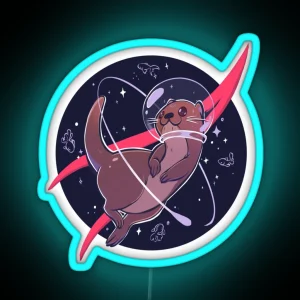 Space Otter RGB Neon Sign