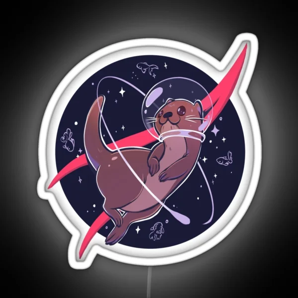 Space Otter RGB Neon Sign