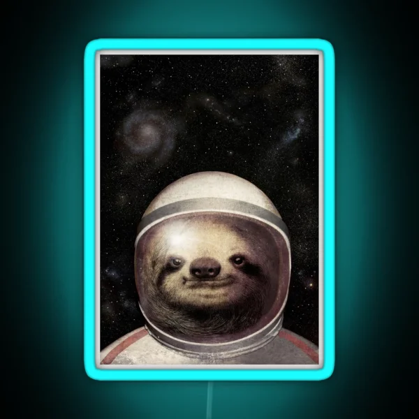 Space Sloth RGB Neon Sign