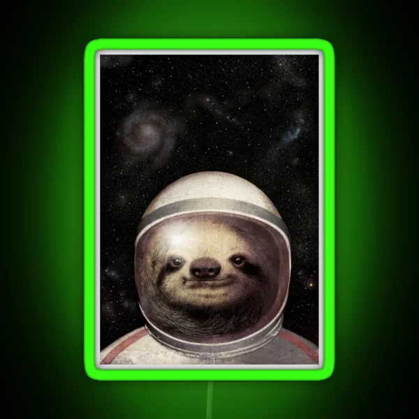 Space Sloth RGB Neon Sign