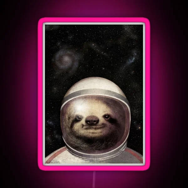 Space Sloth RGB Neon Sign