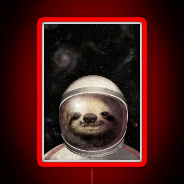 Space Sloth RGB Neon Sign
