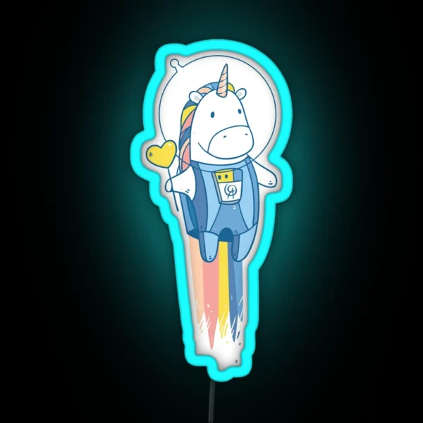 Space Unicorn RGB Neon Sign