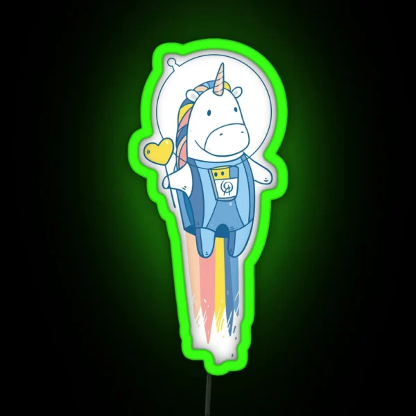 Space Unicorn RGB Neon Sign