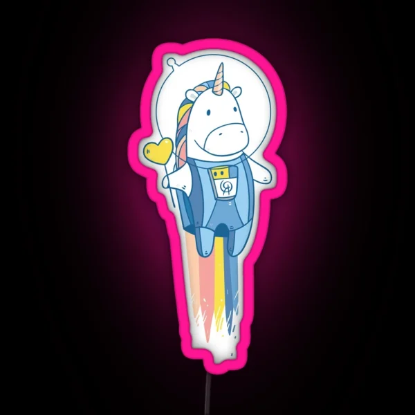 Space Unicorn RGB Neon Sign