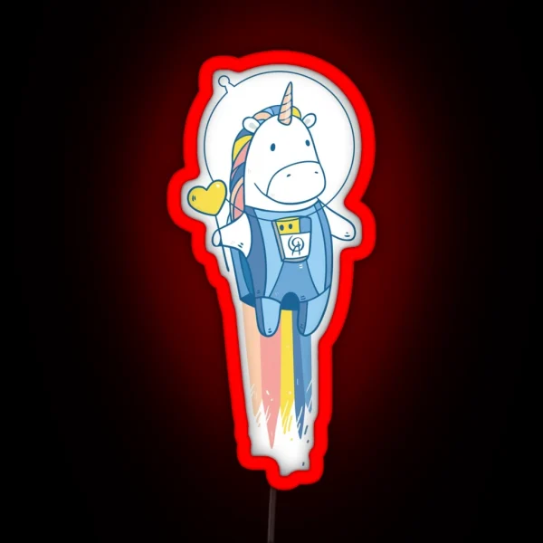 Space Unicorn RGB Neon Sign