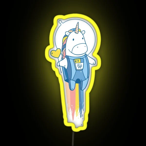 Space Unicorn RGB Neon Sign