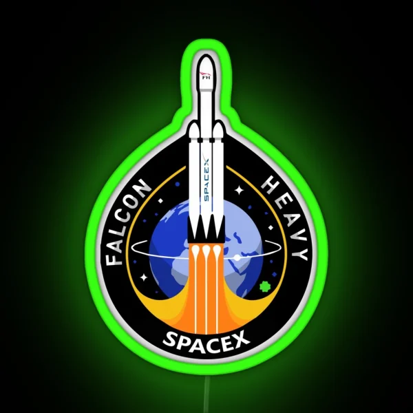 Spacex Falcon Heavy RGB Neon Sign