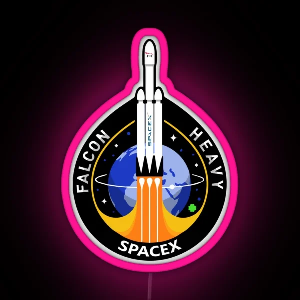 Spacex Falcon Heavy RGB Neon Sign