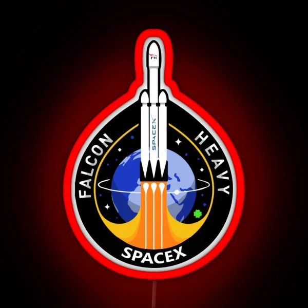 Spacex Falcon Heavy RGB Neon Sign