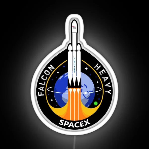 Spacex Falcon Heavy RGB Neon Sign