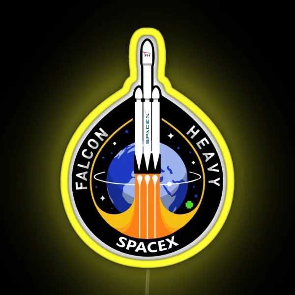 Spacex Falcon Heavy RGB Neon Sign