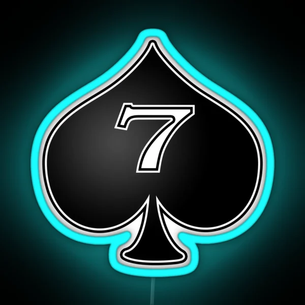 Spade 7 Is 7 Your Lucky Number RGB Neon Sign