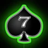 Lucky Number Seven Neon Sign, Aesthetic Office Decor with Personality