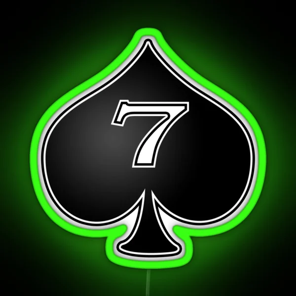 Spade 7 Is 7 Your Lucky Number RGB Neon Sign